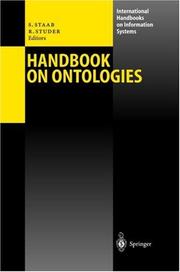 Cover of: Handbook on Ontologies (International Handbooks on Information Systems) (International Handbooks on Information Systems)