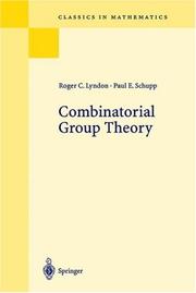 Cover of: Combinatorial group theory by Roger C. Lyndon