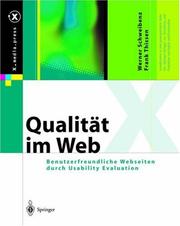 Cover of: Qualität im Web: Benutzerfreundliche Webseiten durch Usability Evaluation (X.media.press)