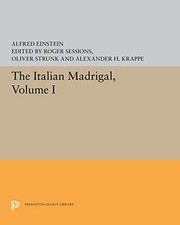 Cover of: The Italian madrigal by Alfred Einstein