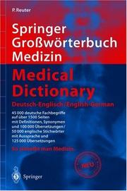 Cover of: Grosswörterbuch Medizin: Deutsch-Englisch: Medical Dictionary English-German