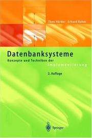 Cover of: Datenbanksysteme by Theo Härder, Erhard Rahm