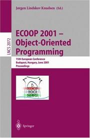 Cover of: ECOOP 2001 - Object-Oriented Programming by Jorgen Lindskov Knudsen