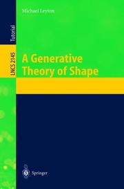 Cover of: A Generative Theory of Shape