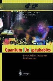 Cover of: Quantum (Un)speakables by 