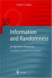 Cover of: Information and randomness by Cristian Calude