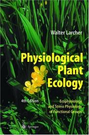 Cover of: Physiological Plant Ecology by Walter Larcher