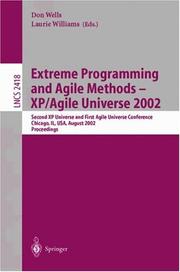 Cover of: Extreme Programming and Agile Methods - XP/Agile Universe 2002 by 