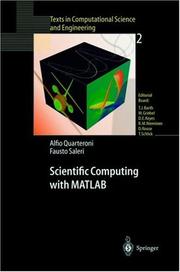 Cover of: Scientific Computing with MATLAB (Texts in Computational Science and Engineering 2)