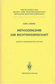 Cover of: Methodenlehre der Rechtswissenschaft