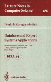 Cover of: Database and Expert Systems Applications | 