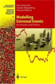Cover of: Modelling extremal events for insurance and finance by Paul Embrechts