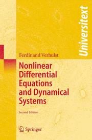 Cover of: Nonlinear differential equations and dynamical systems by F. Verhulst