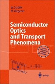 Cover of: Semiconductor Optics and Transport Phenomena (Advanced Texts in Physics)