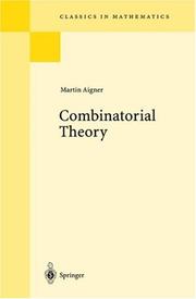 Cover of: Combinatorial theory