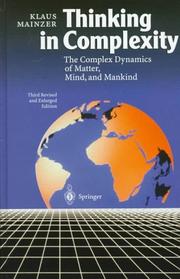 Cover of: Thinking in complexity by Klaus Mainzer, Klaus Mainzer