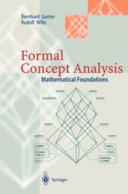 Cover of: Formal Concept Analysis by Bernhard Ganter, Rudolf Wille