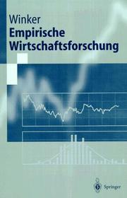 Cover of: Empirische Wirtschaftsforschung by Peter Winker