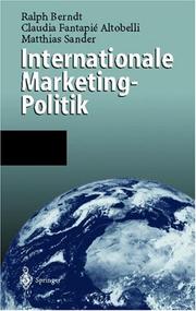 Cover of: Internationale Marketing-Politik