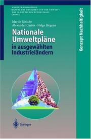 Cover of: Nationale Umweltpläne in ausgewählten Industrieländern (Konzept Nachhaltigkeit)