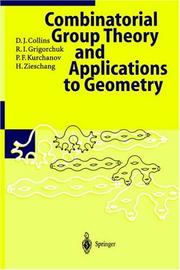 Cover of: Combinatorial group theory and applications to geometry