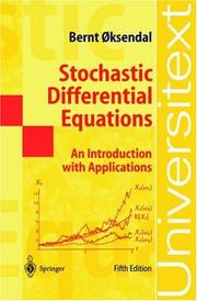 Cover of: Stochastic differential equations by B. K. Øksendal, B. K. Øksendal