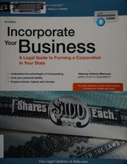 Cover of: Incorporate your business