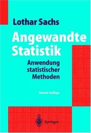 Cover of: Angewandte Statistik. Anwendung statistischer Methoden