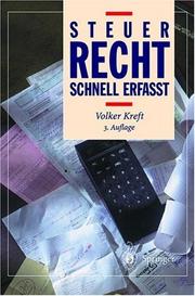 Cover of: Steuerrecht. Schnell erfaßt (Recht - schnell erfaßt)