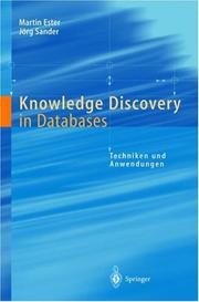 Cover of: Knowledge Discovery in Databases by Martin Ester, Jörg Sander