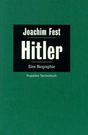 Cover of: Hitler by Joachim Fest