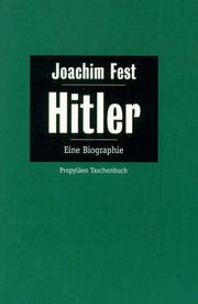 Cover of: Hitler by Joachim Fest, Joachim Fest