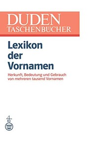 Cover of: Lexikon der Vornamen