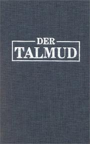 Cover of: Der Talmud.