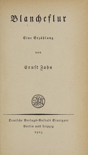 Cover of: Blancheflur by Ernst Zahn