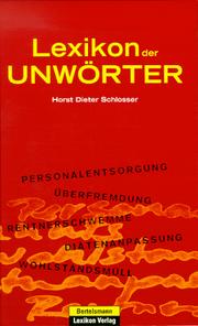 Cover of: Lexikon der Unwörter