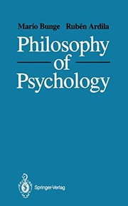 Cover of: Philosophy of Psychology by Mario Bunge