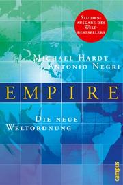 Cover of: Empire. Studienausgabe. Die neue Weltordnung. by Michael Hardt, Antonio Negri