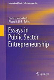 Cover of: Essays in Public Sector Entrepreneurship