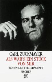 Cover of: Als War's Ein Stuck Von Mir by Carl Zuckmayer