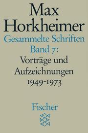 Cover of: Gesammelte Schriften VII.