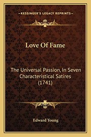 Cover of: Love Of Fame by Edward Young