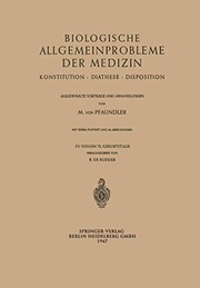 Cover of: Biologische Allgemeinprobleme der Medizin