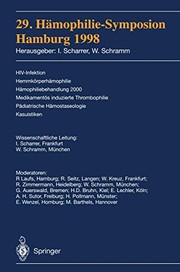 Cover of: 29. Hämophilie-Symposion: Hamburg 1998