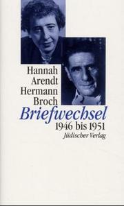 Briefwechsel by Hannah Arendt