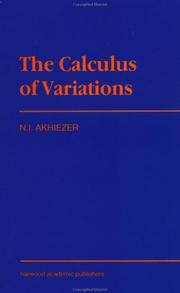 Cover of: The calculus of variations by N. I. Akhiezer