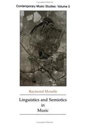 Cover of: Linguistics and semiotics in music
