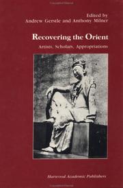 Cover of: Recovering the Orient: Artists, Scholars, Appropriations (Studies in Anthropology and History)