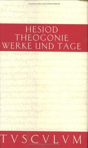 Cover of: Theogonie. Werke und Tage. Griechisch - Deutsch