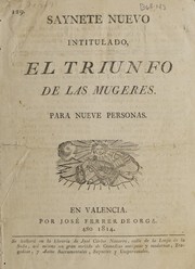 Cover of: Saynete nuevo intitulado: el triunfo de las mugeres ; para nueve personas